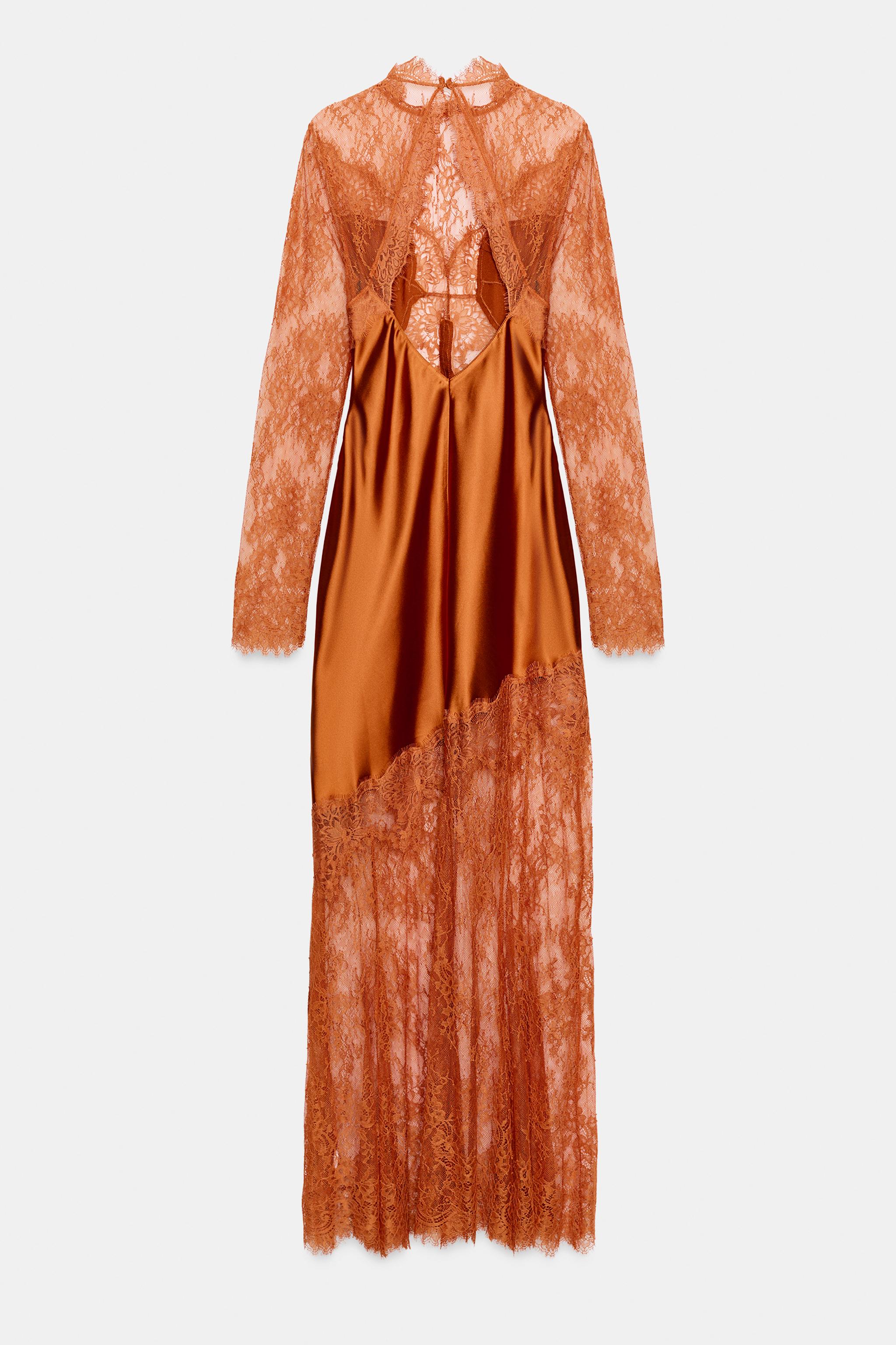 ROBE SATINÉE EN DENTELLE ZW COLLECTION